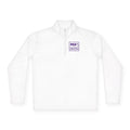Quarter-Zip Pullover — Minimalist Purple MKA Logo Chest Sweatshirt