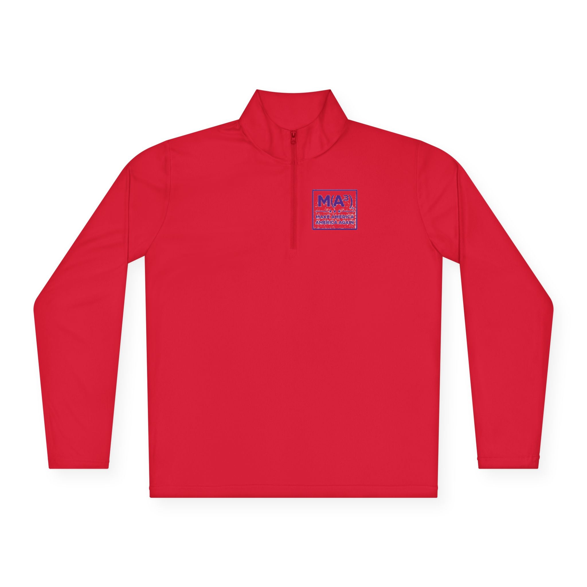 Quarter-Zip Pullover — Minimalist Purple MKA Logo Chest Sweatshirt