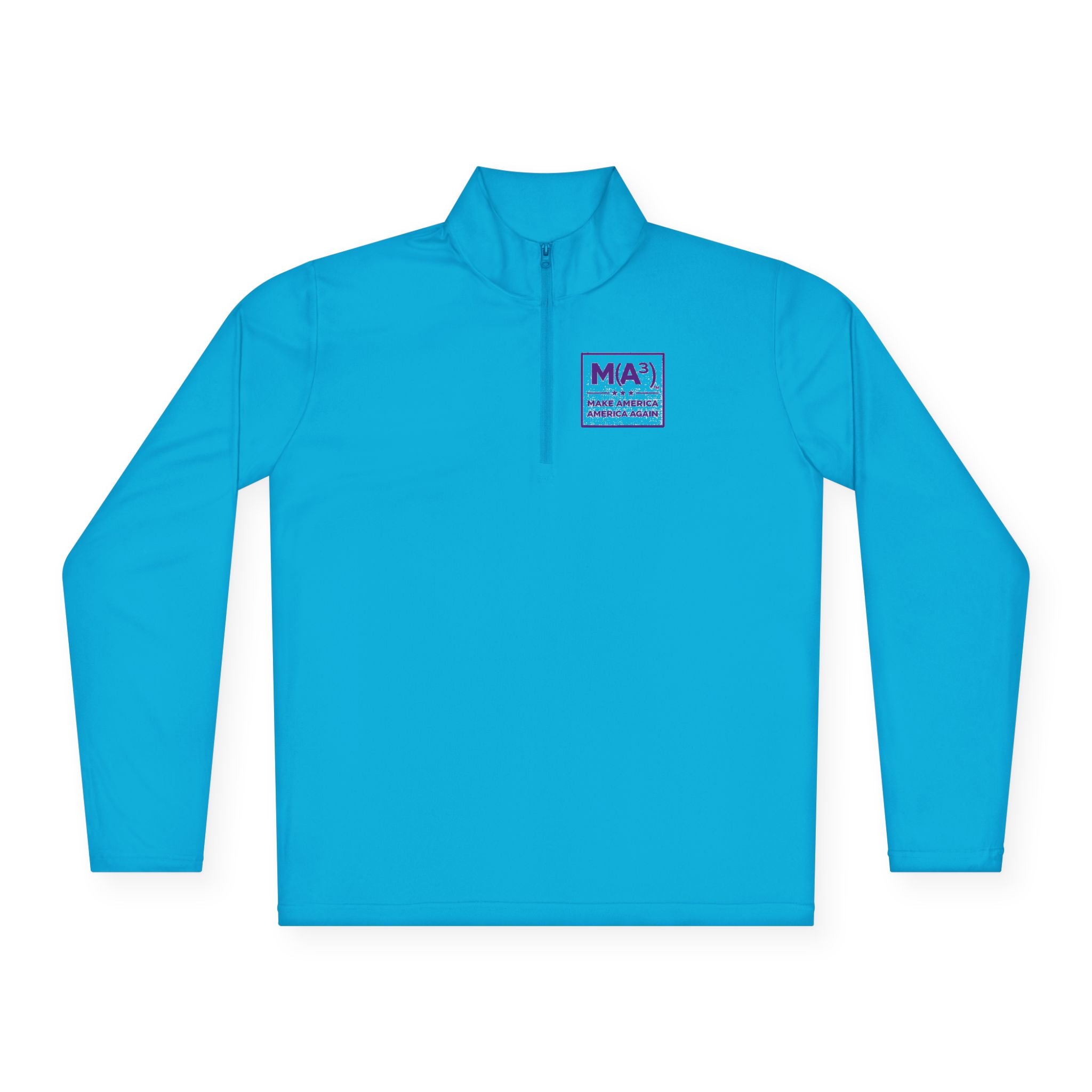 Quarter-Zip Pullover — Minimalist Purple MKA Logo Chest Sweatshirt